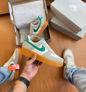 Nk Air Force F1 Couro Prime Bco/Verde