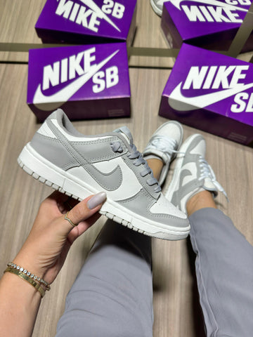 Nk Dunk Low Branco Cinza