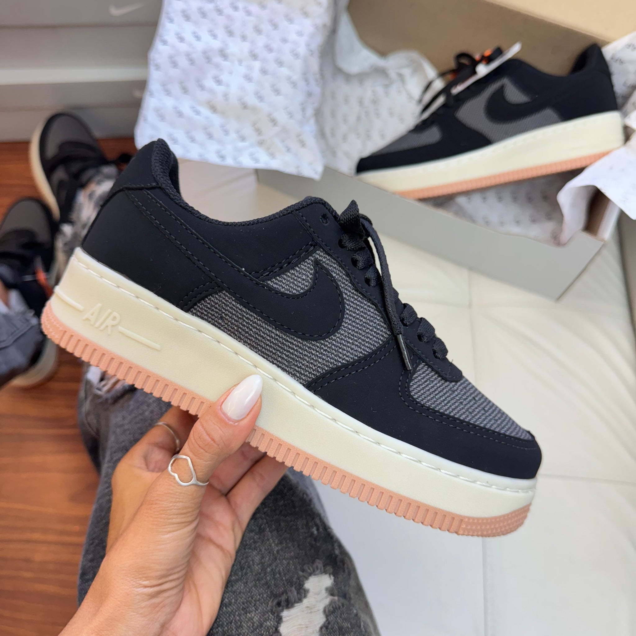 Nk Air Force Nobuk Tricô Preto