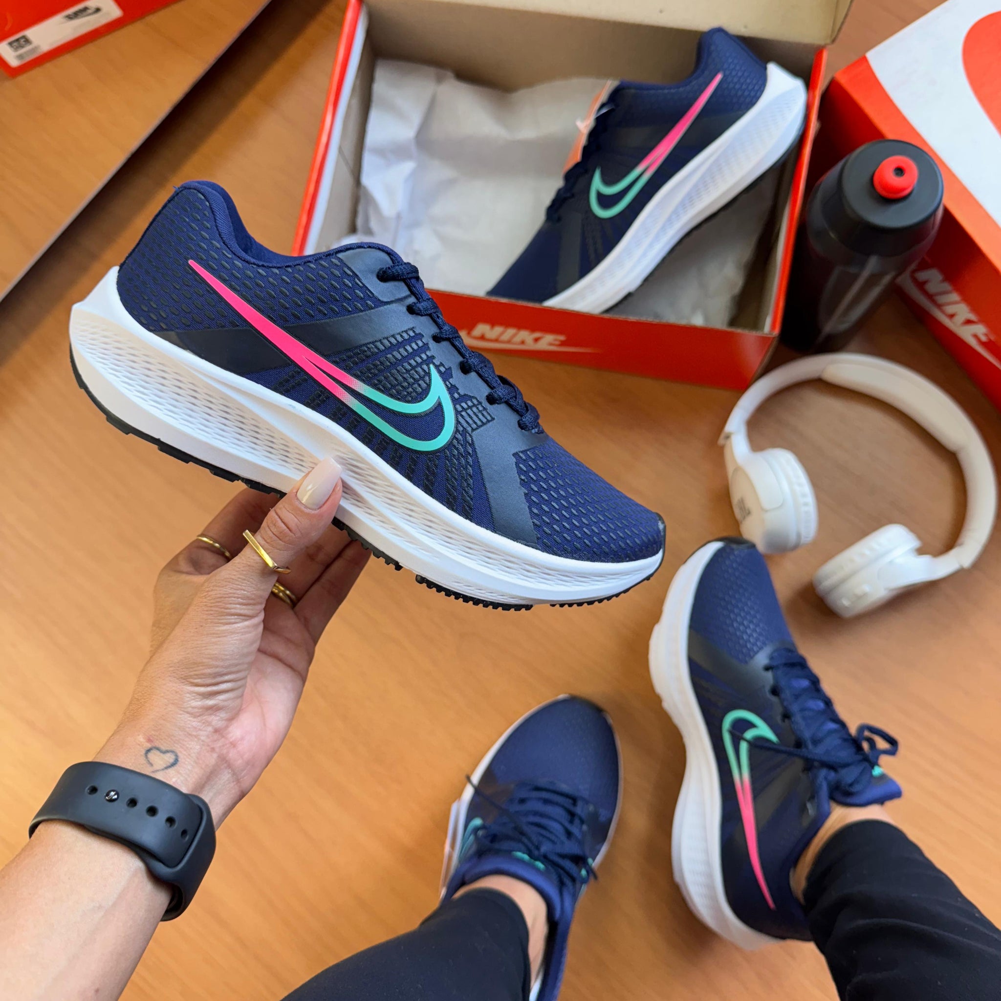 Nk Zoom Azul/Rosa