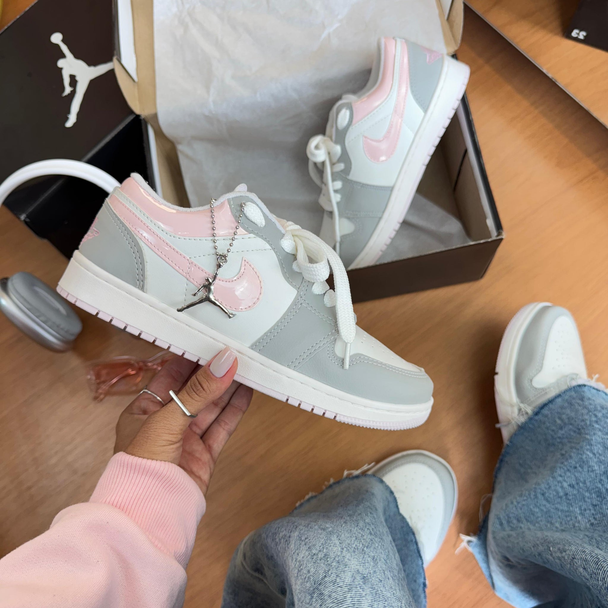 Nk Jordan Low Cinza/Rosa