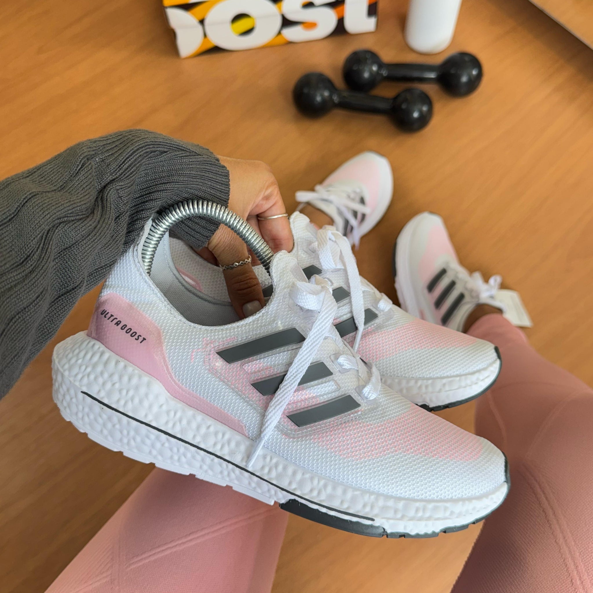 Ad Ultra Boost Branco Rosa