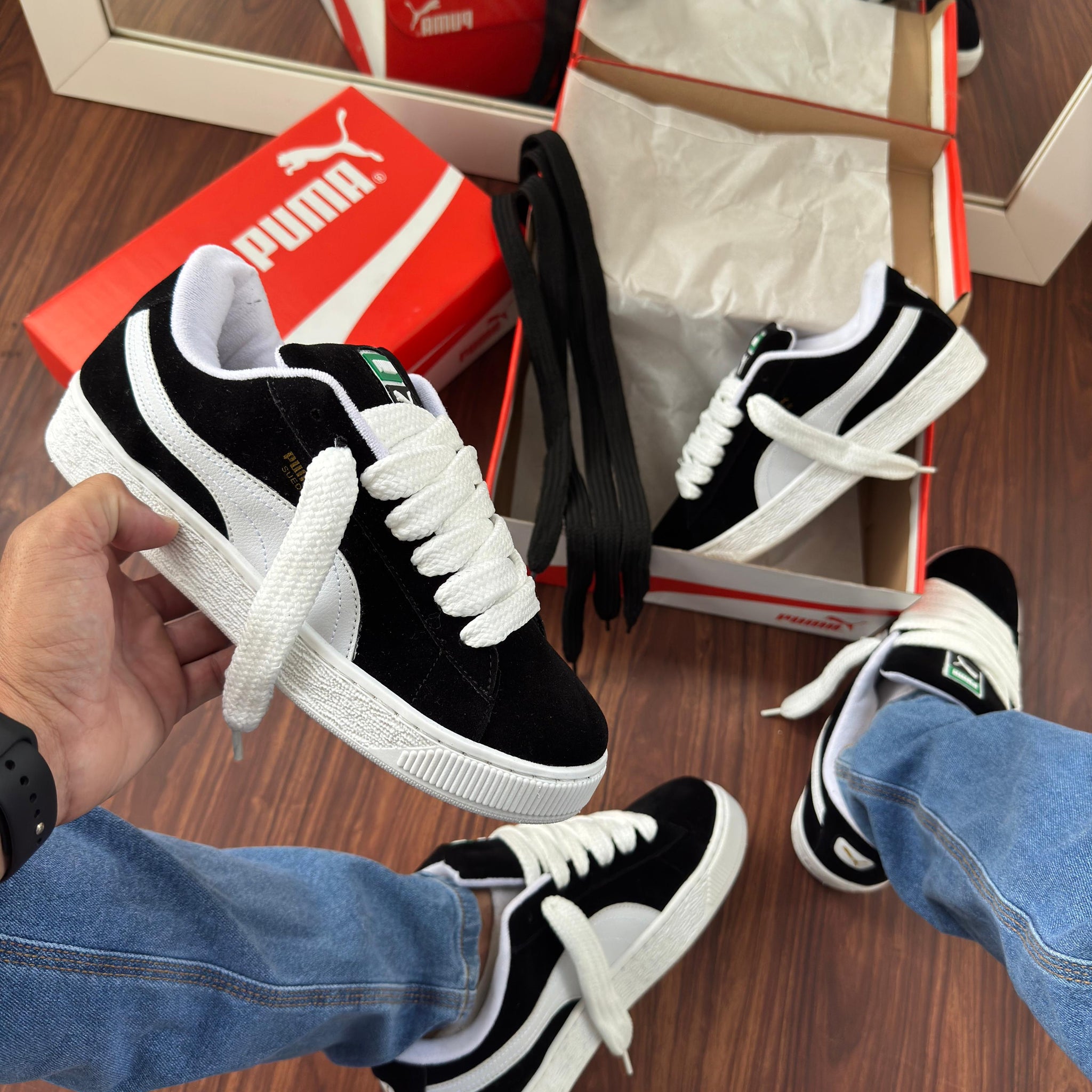 Pm Suede Preto Branco