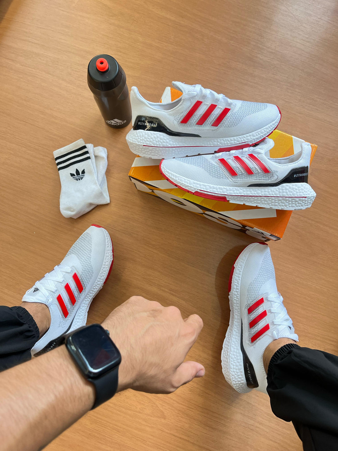 Ad Ultra Boost Bco/Vermelho