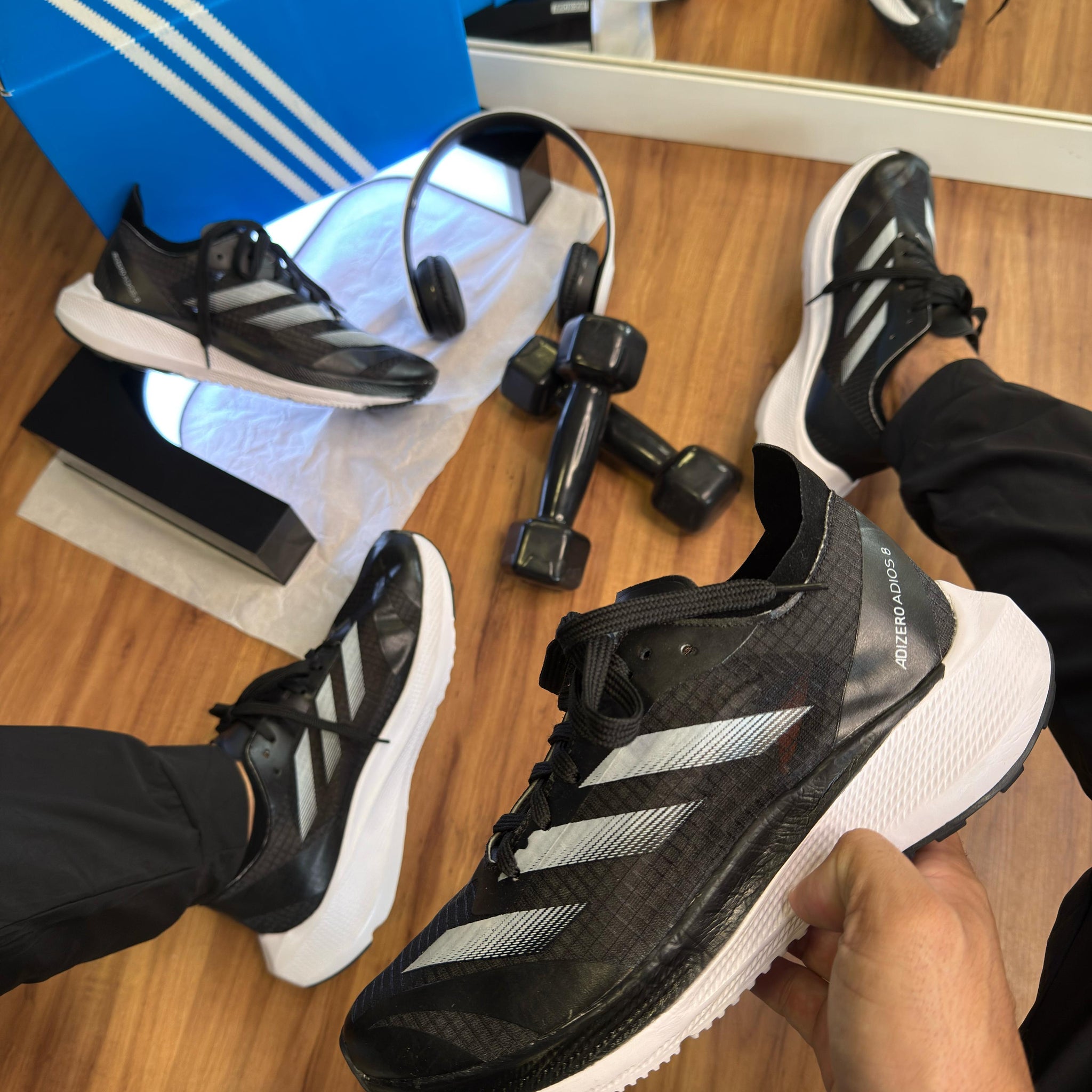 Ad Adizero 8 Preto Branco
