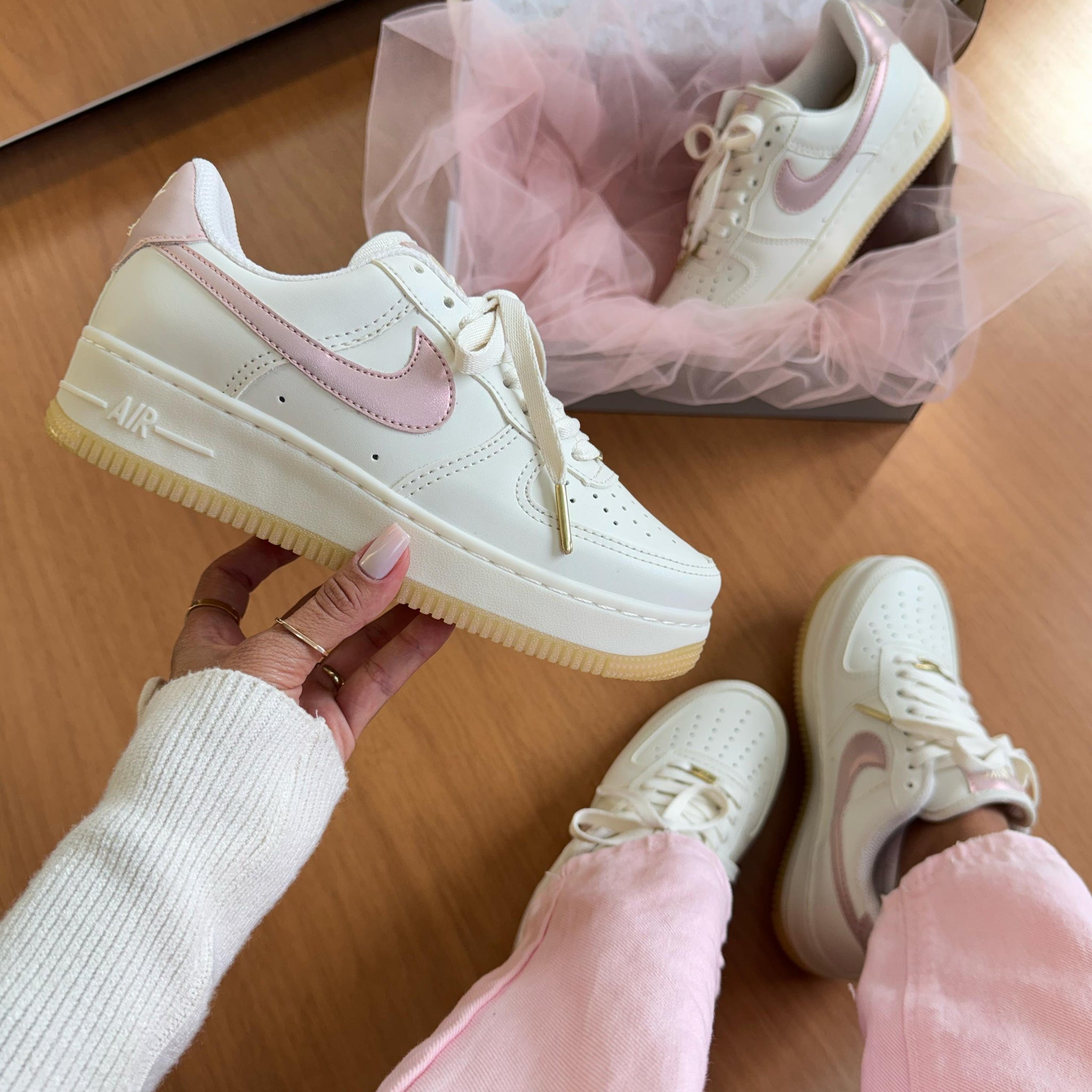 Nk Air Force F1 Branco Rosa