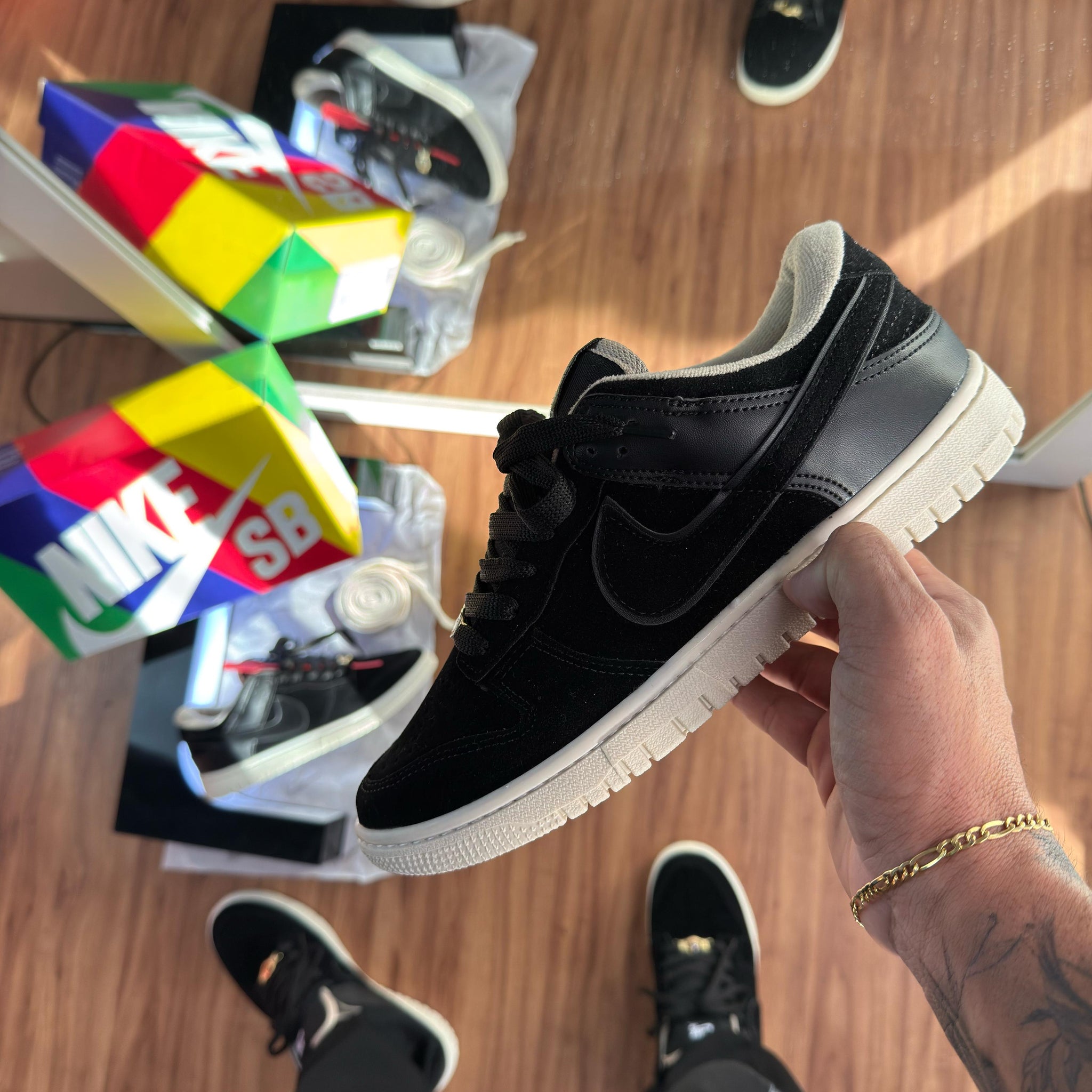 Nk Dunk Low Pro Preto Creme