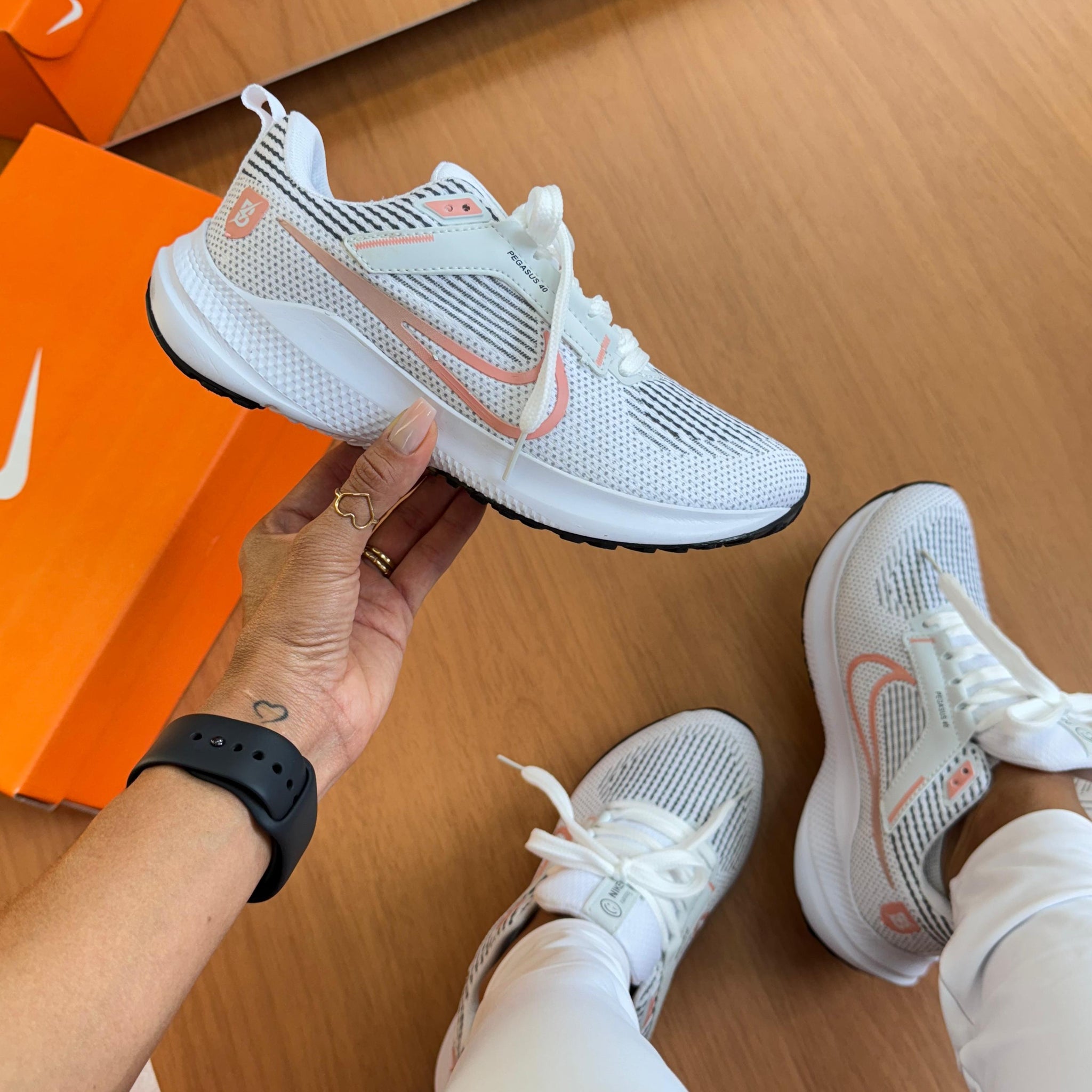 Nk Pegasus 40 Branco Rosa