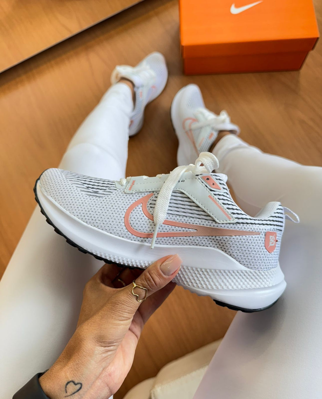 Nk Pegasus 40 Branco Rosa