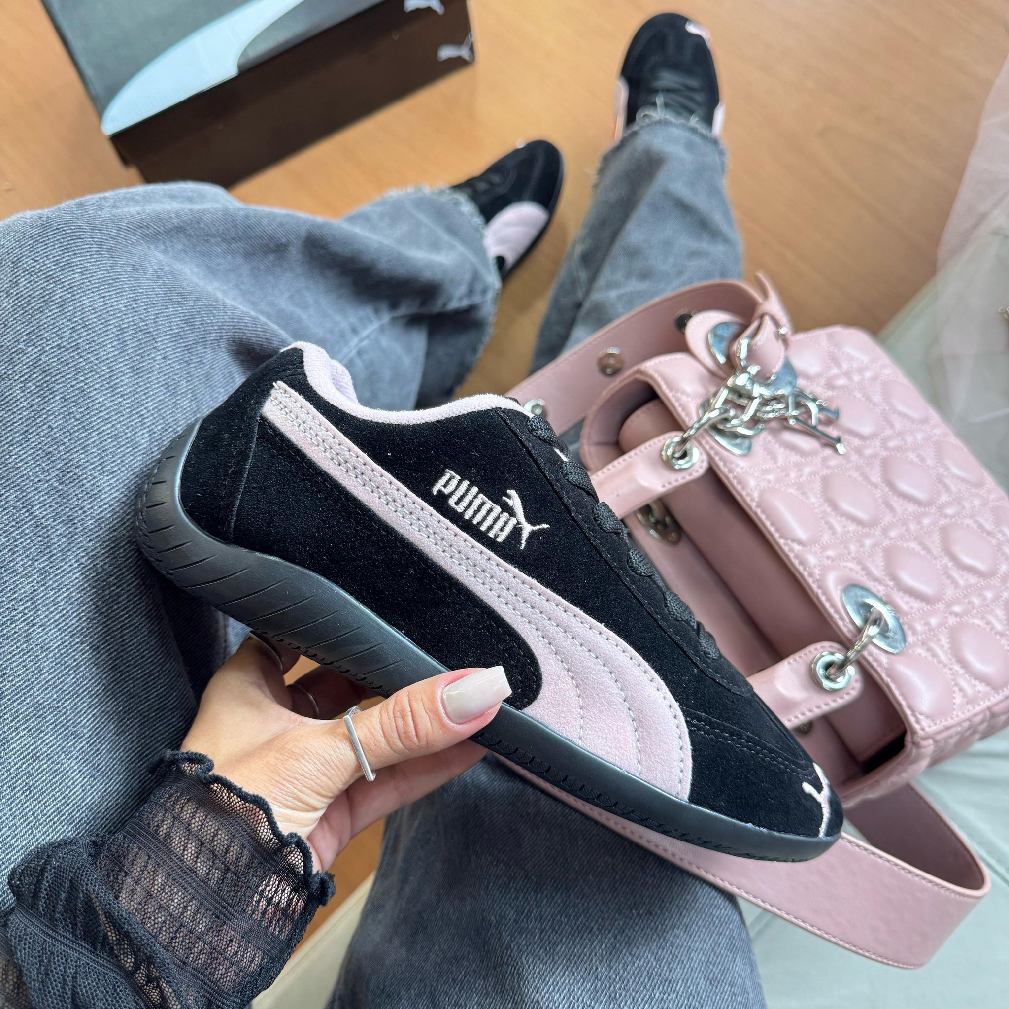 Pm Speed Cat Preto Rosa