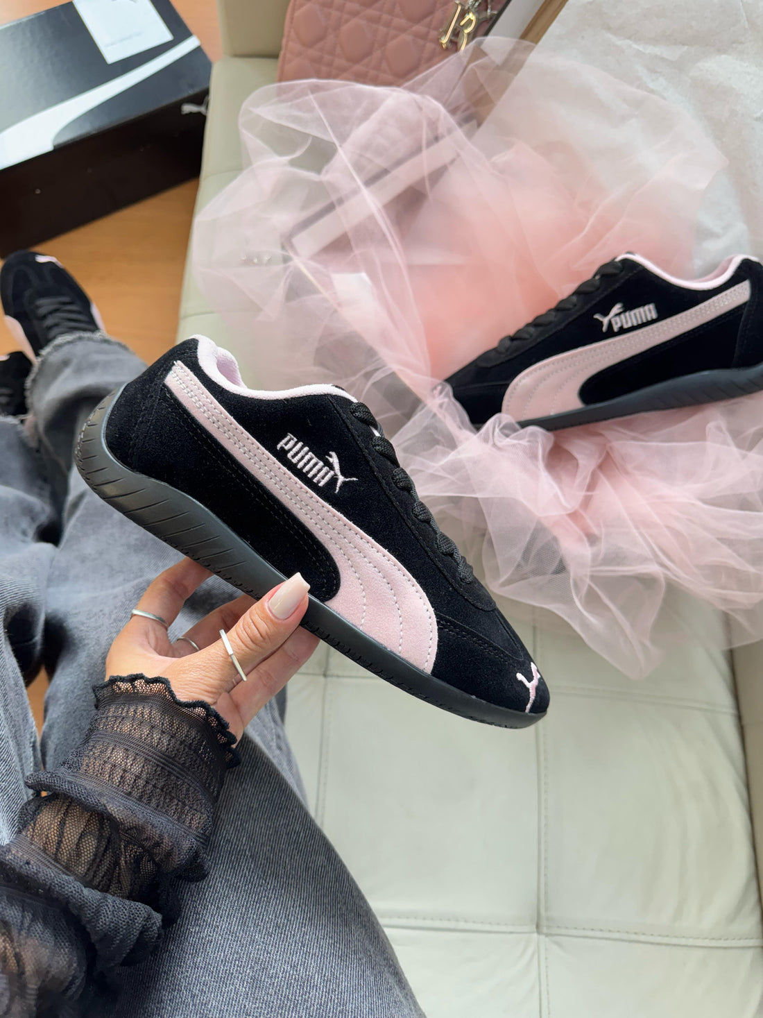 Pm Speed Cat Preto Rosa